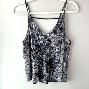AMERICAN EAGLE - Grey Velvet Tank Top